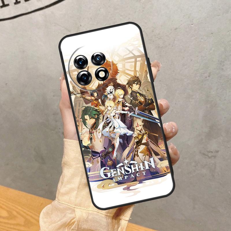 Чехол для телефона OnePlus 8 9 10 Pro 15 13 12 11 13T 13R 12R 10T 8T Nord CE 5 2 3 4 Lite N20 N30 с изображением персонажа из аниме-игры Genshin Impact