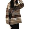 Vintage Sweaters Women Pullover Winter Striped Jumpers Loose Pullover Knitwear Casual Loose Sweater Pull Femme
