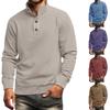Men's Solid Color Shirt Plus Men's Long Sleeved T-shirt Minimalist Sweatshirt