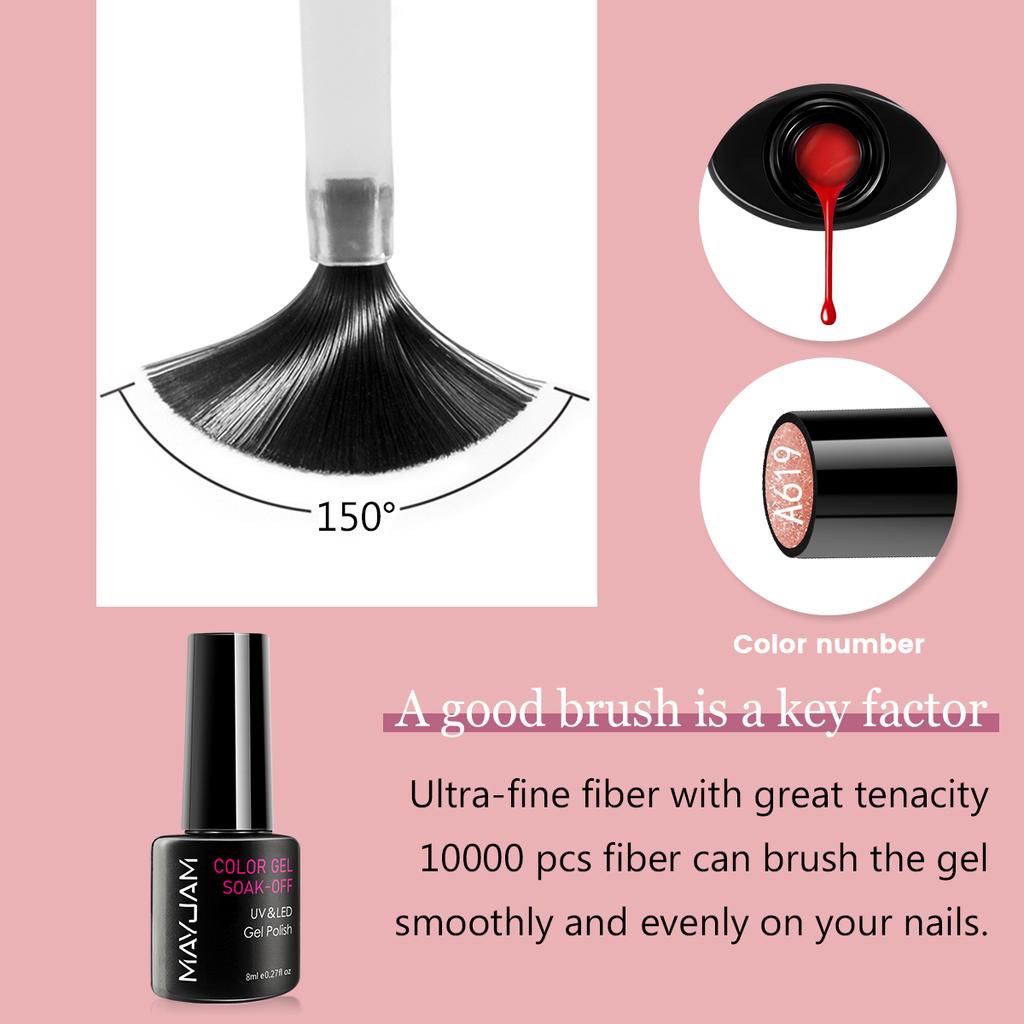 MAYJAM 6 шт., осенне-зимний набор гель-лаков для ногтей, замачиваемый УФ-лампа для ногтей, желтый, оранжевый, коричневый, серый гель-лак для выходного дня, гель-лак для ногтей, маникюрный набор