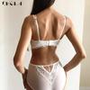DKGEA Сексуальный комплект нижнего белья, белый бюстгальтер, кружевной женский бюстгальтер пуш-ап