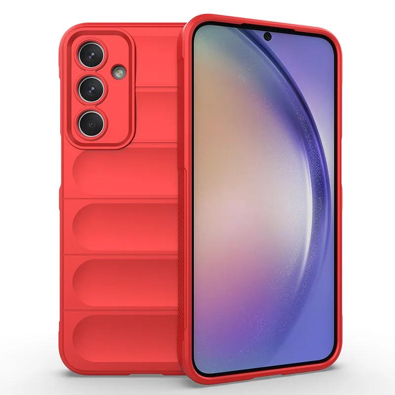 Гибкий силиконовый чехол с эффектом кожи для Samsung Galaxy A56 A36 A26 A16 5G Чехол Противоударный Fundas Coque