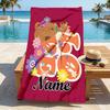 Custom Name Pilot Dog Flight Stylish Digital Printing Beach Towel Quick‑Drying Absorbent Blanket for Beach Pool Gym Travel