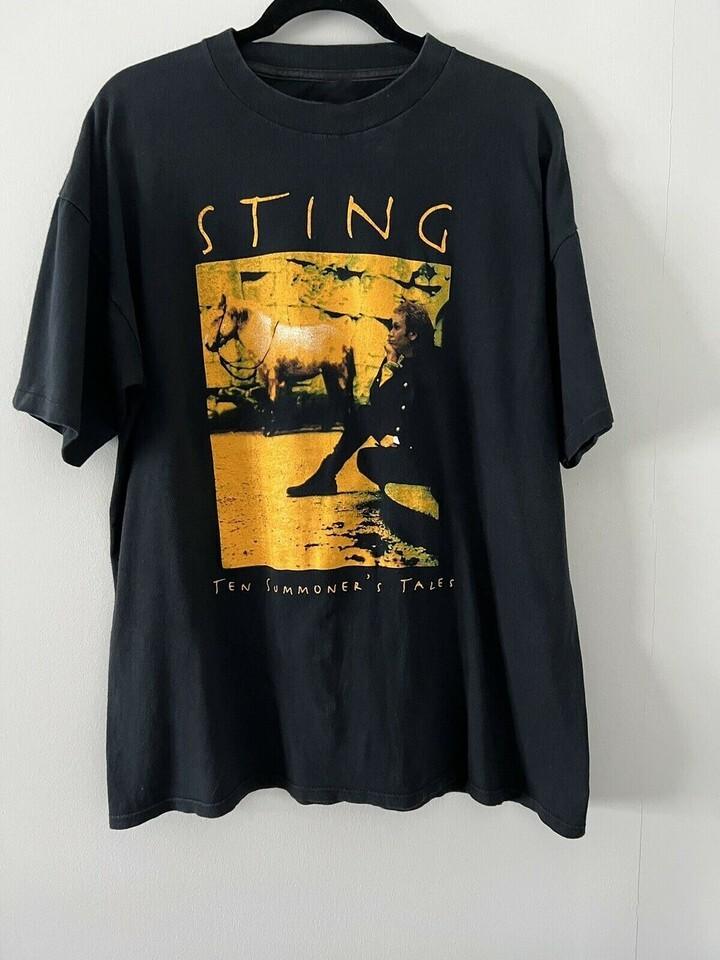 Vtg Sting Band Ten Summoners Tour Cotton Black All Size Unisex Shirt KN05