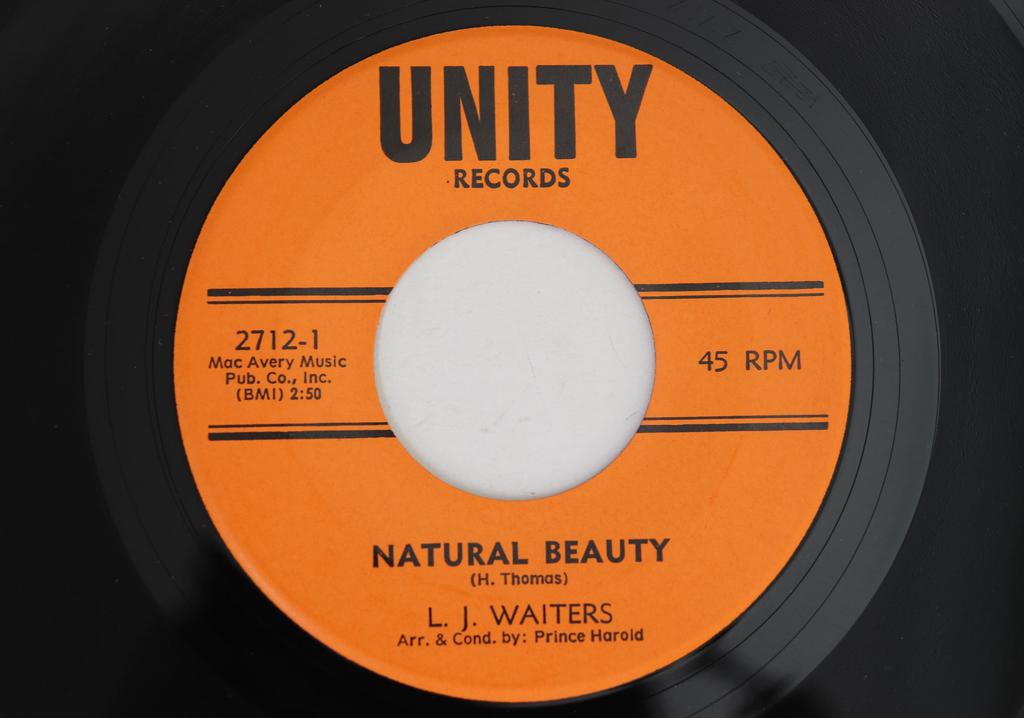 7inch Record L. J. WAITERS Natural Beauty Since I Fell For Y 2712 UNITY US SoulFunk Used
