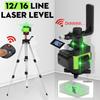 ZEAST 4D Laser Level Self-Leveling 16 Lines 360 Horizontal And Vertical Cross Super Powerful Green Laser Beam Line LED Display PLH Neizhi