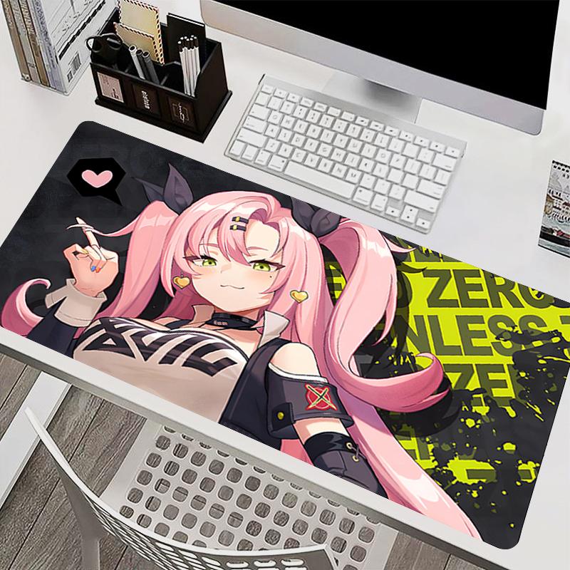Kawaii Mouse Pad Gamer Notebook Desk Mat Xxl Large Gaming Keyboard Pad Hd Print Zzenless Zone Zero Nicole Demara Anime Mousepad