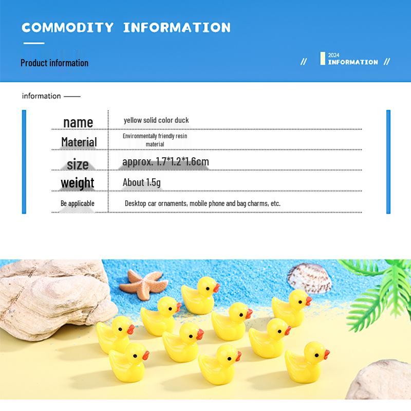 Желтый утенок смоляная фигурка для украшения микроландшафта
