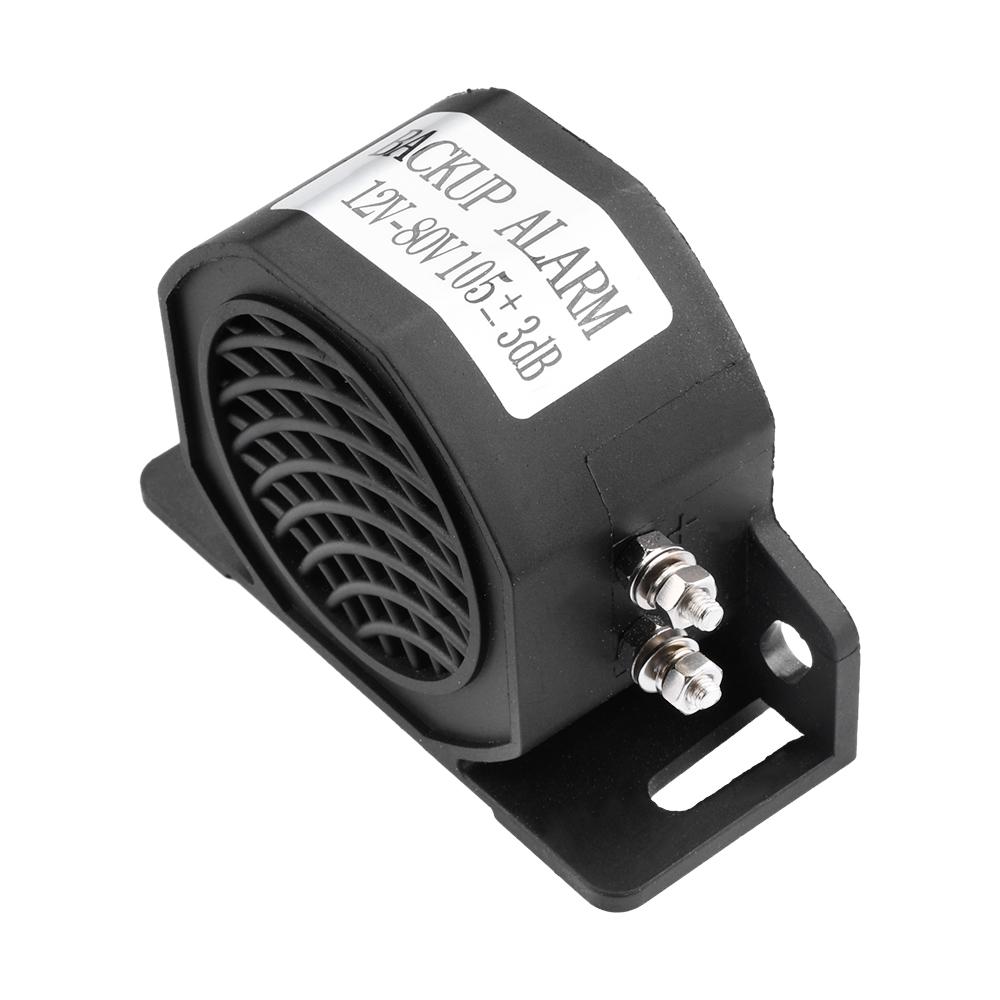 105dB Decibel Backup Siren Beeper Buzzer Sound Warning Alarm 12V 24V-80V Car Truck Vehicle Horn For Vehicle Reversing Reminders