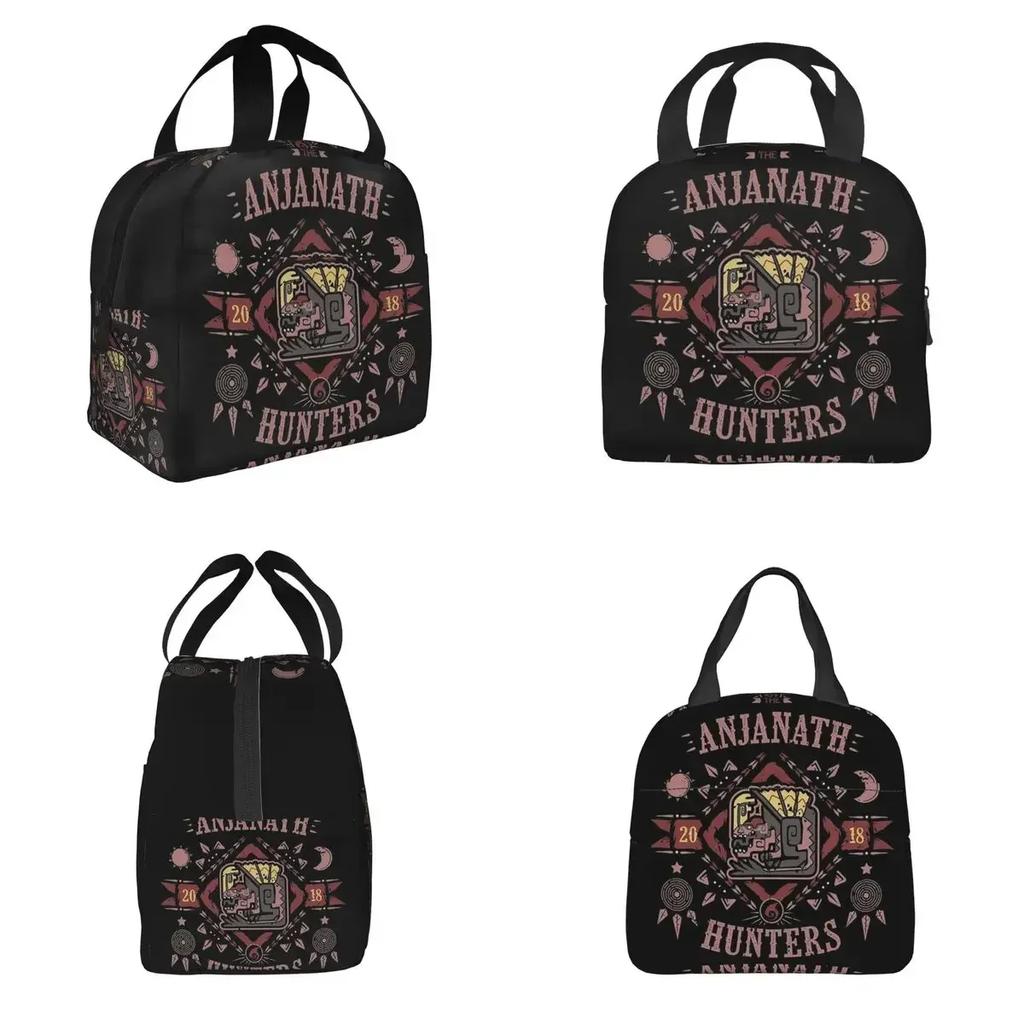 Monster Hunter World Insulated Lunch Bag for Women Kids Portable Food Boxes Thermal Lunch Box Tote