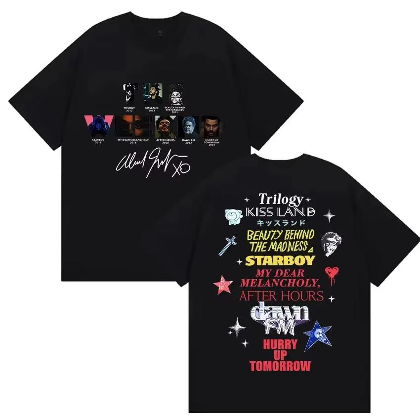 2026 Limited Edition Merch Tshirt For The Weeknd Hurry Up Tomorrow Album Unisex Hip Hop Neutral Streetwear Top Tshirt