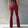 New Stylish Pants for Women High Waist Slim Fit Vintage Fashion Flare Pants Elastic  Trousers