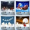 Christmas Cartoon Santa Claus Tapestry Bedroom Living Room Home Christmas Decoration Tapestry