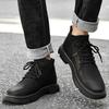 Модная мужская обувь из кожи для активного отдыха, ботильоны, осенне-зимняя обувь для подъема, нескользящая повседневная обувь для пеших прогулок, повседневная, теплая, плюшевая