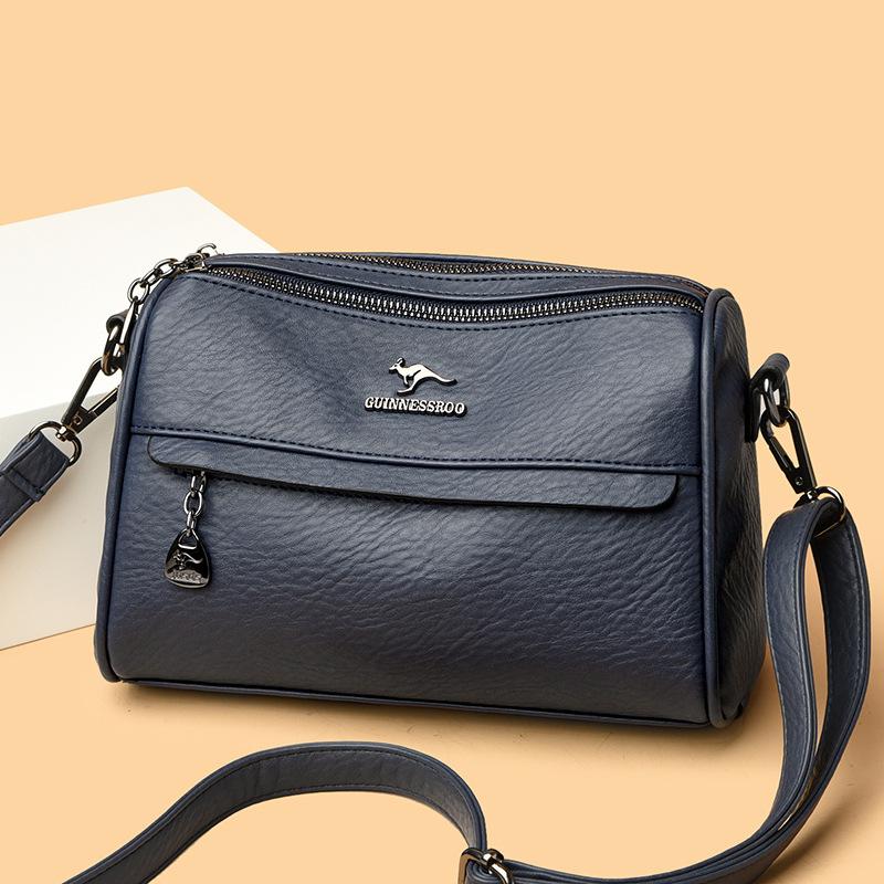 Новая женская сумка большой вместимости из мягкой кожи, простая повседневная сумка-мессенджер на плечо большой вместимости