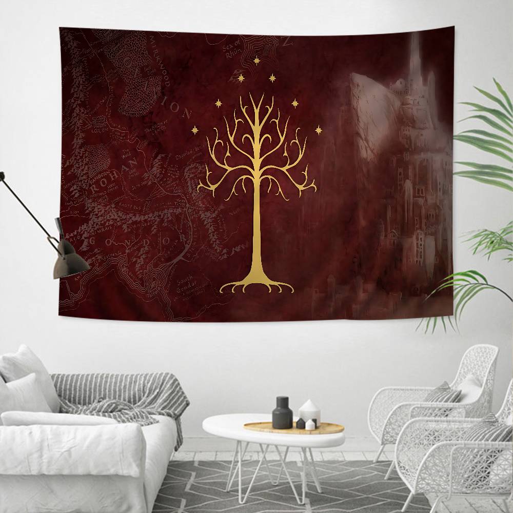 Classic Movie LLord Of The Rings Anime Colorful Tapestry Wall Hanging Hanging Tarot Hippie Wall Rugs Dorm Wall Art Decor