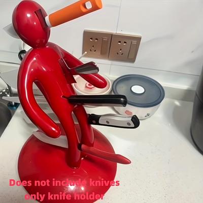Держатель для ножей в форме человека, Ножны из нержавеющей стали, Новинка и инновационный дизайн, Не включает ножи для хранения