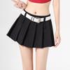 Плиссированная мини-юбка женская летняя с высокой талией тонкая юбка трапециевидной формы женская корейская универсальная уличная одежда повседневная Y2K винтажная черная