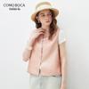 Komon Boca Новый китайский стиль Шелковая смесь Ципао Жилет