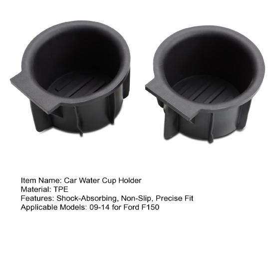 Car Water Cup Holder for Ford F-150 2009-2014, Front Row Center Console Car Drink Cup Holder, Shock-Absorbing Non-Slip Stable Fit for Drinks Cups