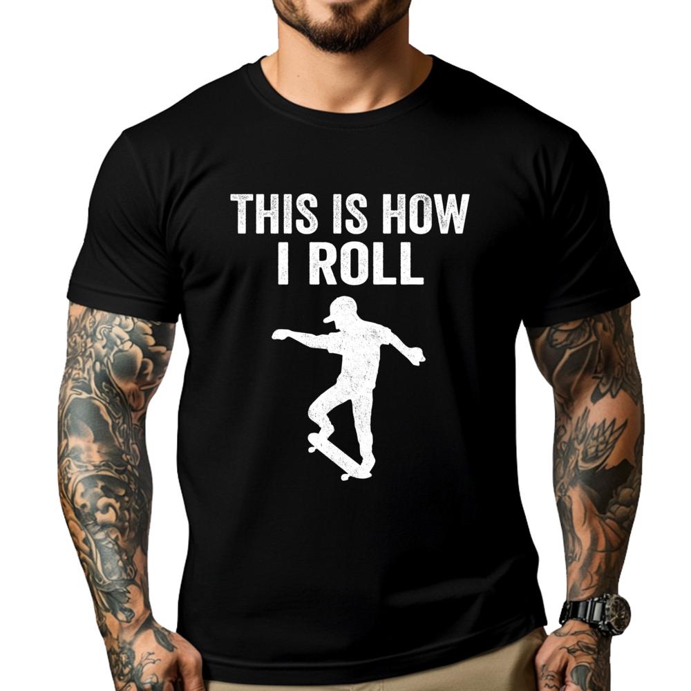 Skateboard Skateboarder Shirt For Men Funny T Shirts New Year Tshirt Character Graphic Cotton Short Sleeve