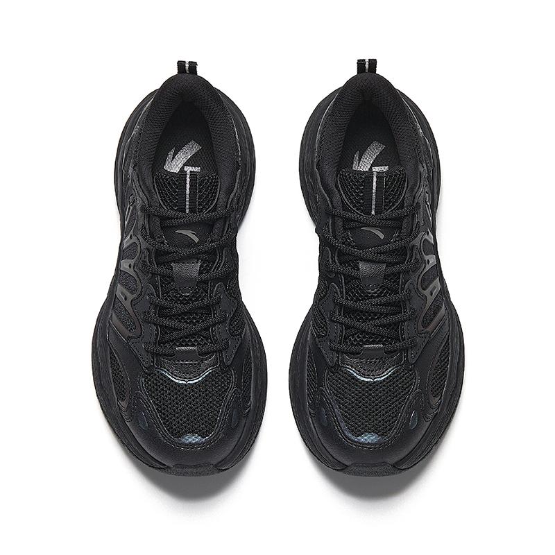 Anta Meteor 3 Trendy Casual Non-Slip Breathable Low-Top Dad Shoes Women Sneaker Basic-Black 122538851-2