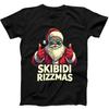 Skibidi Rizzmas Christmas Rizz Santa Funny Gift Tee Black T Shirt 281