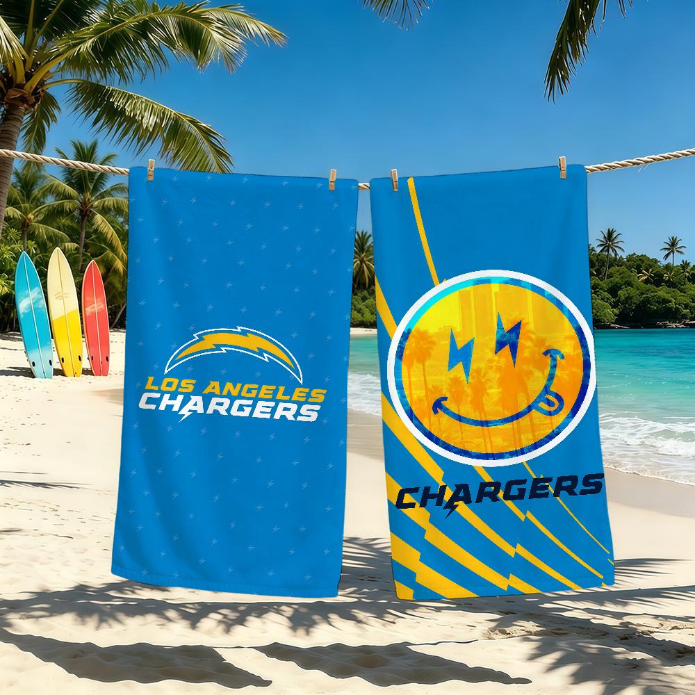 C-Chargers-ES Логотип Полотенца Для Кемпинга На Открытом Воздухе Пляжа Крутое LA Полотенце Супер Впитывающее Быстросохнущее Летнее Полотенце