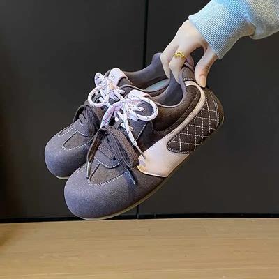 Женские фиолетовые балетки Round Foot Camp, цветные кроссовки для баскетбола, женские теннисные кроссовки для бега, спортивные кроссовки, новейшая обувь