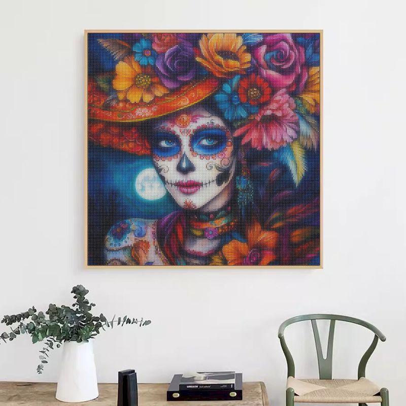 Алмазная картина «Девушка-призрак» Вышитая крестом картина Стразы Портрет Полный квадрат Круглая вышивка Мозаика Ручная работа Хобби