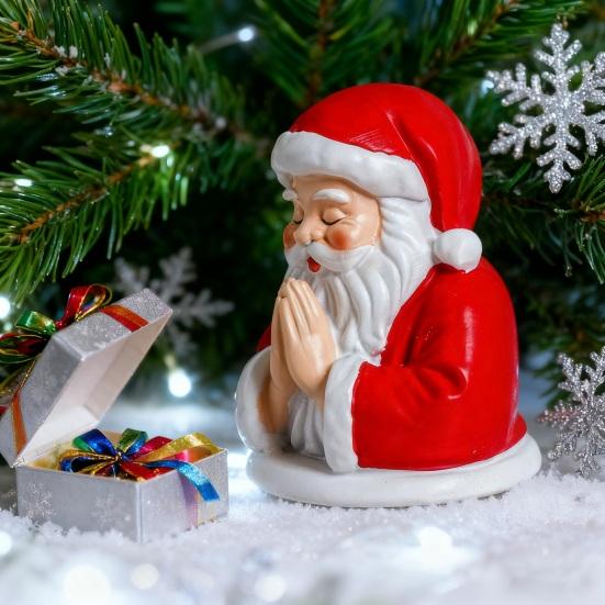 Рождественский ночник Маленькая смоляная светодиодная лампа Санта/Иисус/Снеговик Рождественский ночник для детской спальни Настольный декор