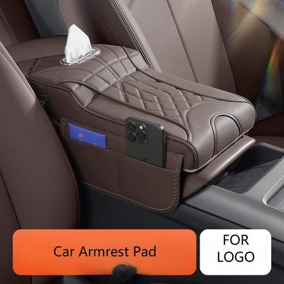 Накладка на подлокотник автомобиля для JAECOO 6 J6 Chery iCAR 03 2024 2025 Кожаный защитный чехол для увеличения высоты подлокотника автомобиля Сумка для хранения