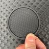 4pcs Car Coasters Anti-Slip Black Car Accessories Insert Coaster