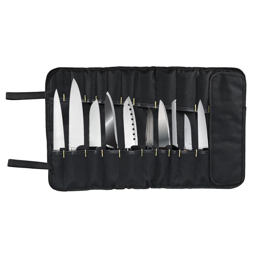 Portable Sheath Organizer Cutlery Roll Bag For Professional Use Portable Foldable Design Organized Storage Compartments