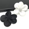 2PCS 3D Flower Appliques Satin Fabric Clothing Applique Clothing Patches Dressmaking