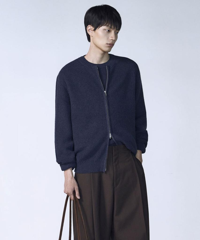 THEKNITCOMPANY Fox Blended Zip-Up Cardigan 3 Colors