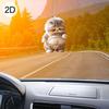Pot-bellied Cat Acrylic Hanging Decoration Home Indoor Christmas Tree Car Rearview Mirror 2D Flat Big Belly Kitten Hanging Ornament