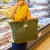 Экологичная большая водонепроницаемая складная сумка-шоппер на плечо с кулиской CLE