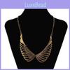 Angel Retro Fashionable Wing Pendant Women Metal Necklace For Travel And Gift