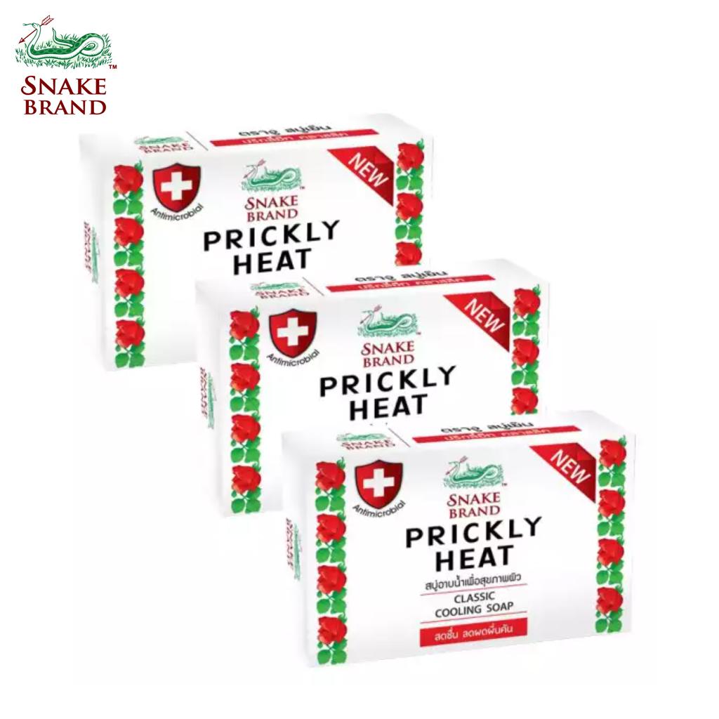 Snake Prickly Heat Classic Cooling Soap 100 g 1 pc / 3 pcs - Thai