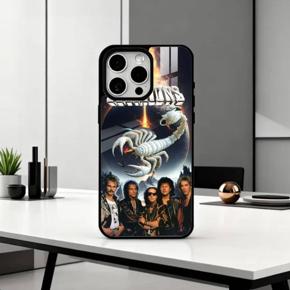 S-Scorpions БАНДА Чехол для телефона для iPhone 17, 16, 15, 14, 13, 12, 11 Plus, Pro Max Магнитный для Magsafe Беспроводной зарядки