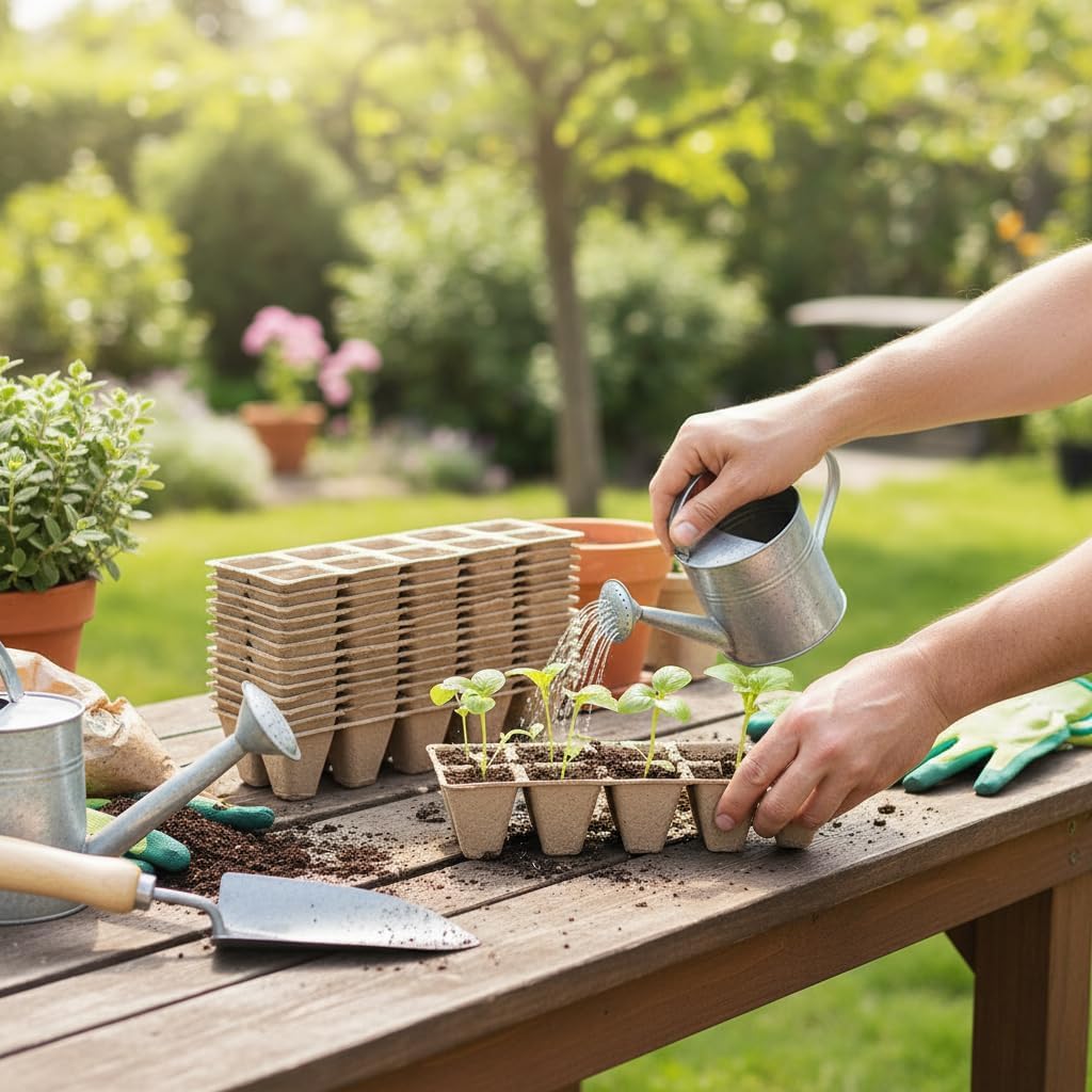 20/40 шт. Экологичные биоразлагаемые торфяные горшочки для рассады, квадратные лотки для рассады для домашнего сада, посадки овощей и цветов