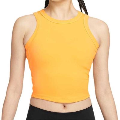 SS24 One Fitted Dri-FIT Quick-Dry влагоотводящий дышащий топ для женщин желтый FN2807-717