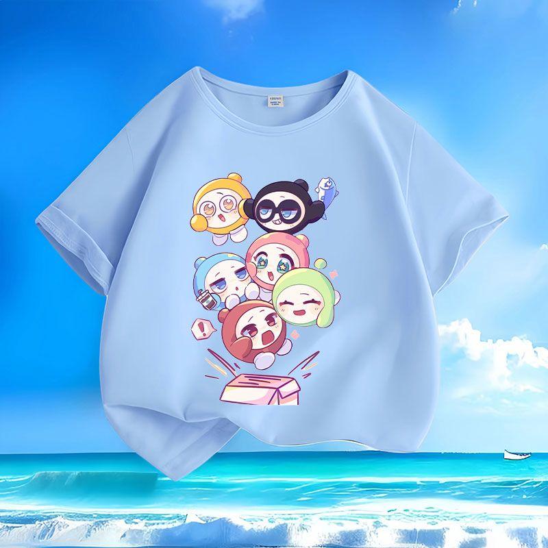 Children's Fashionable and Cute T-shirts, Loose Tops for Boys and Girls in Summer