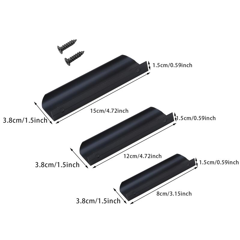 Модные белые длинные невидимые ручки для шкафа из алюминиевого сплава 80-150 мм, скрытые ручки для шкафов, ручки для ящиков, фурнитура для дверей шкафа