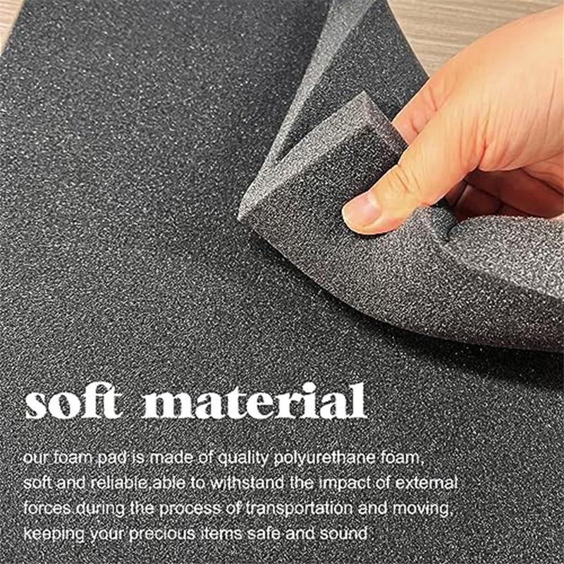 #33R DIY & Tools,6 PCS Polyurethane Foam Pads for Case Packaging Toolbox, 40X30X3cm,black