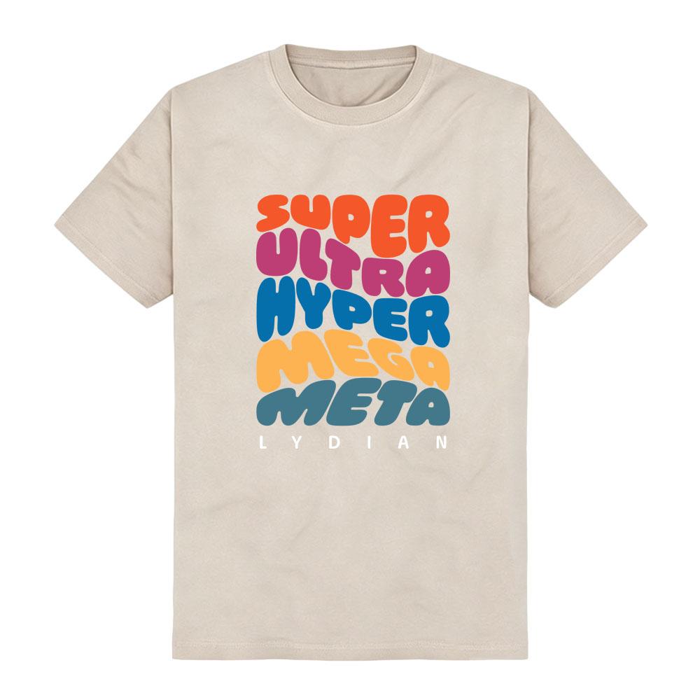 70s Psychedelic Bubble Font Jacob Collier Multi-color stepped contrast Retro Streetwear Soft Comfortable pure cotton women men