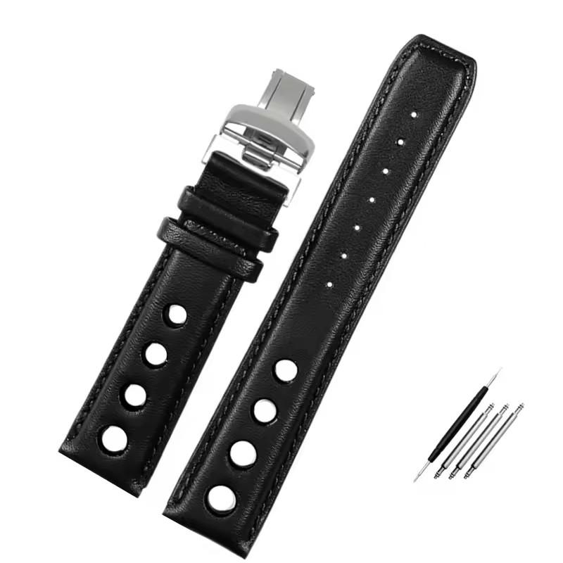 Браслет из натуральной кожи Для tissot 1853 Sport Часы аксессуары ремешок Racing PRS516 T91 1853 Верхний слой коровьей кожи 20 мм ремешок chopin
