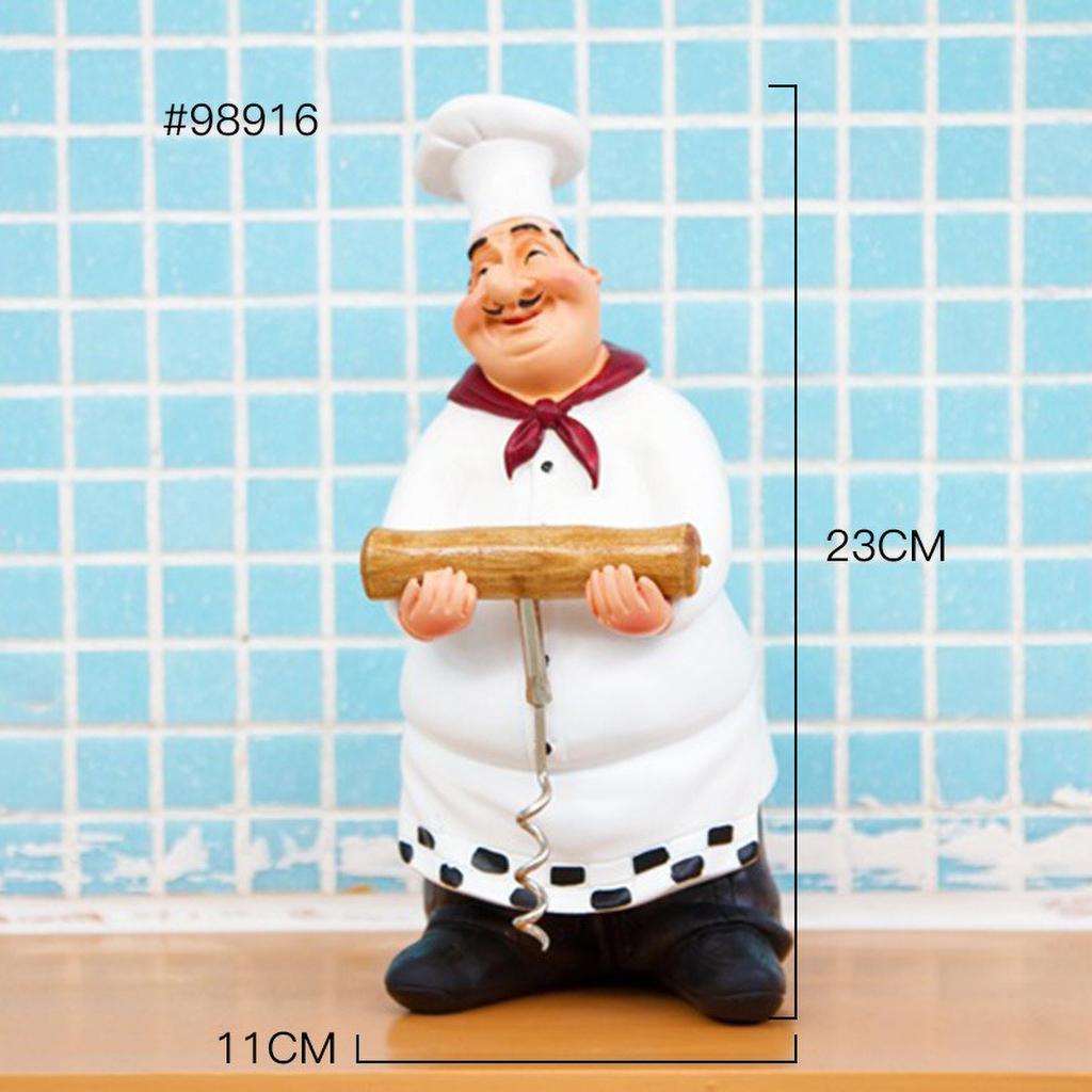 Американский шеф-повар Функциональное украшение Смола Ресторан Бар Кофейня Открывалка для бутылок Банка для приправ Инструмент Стойка для хранения