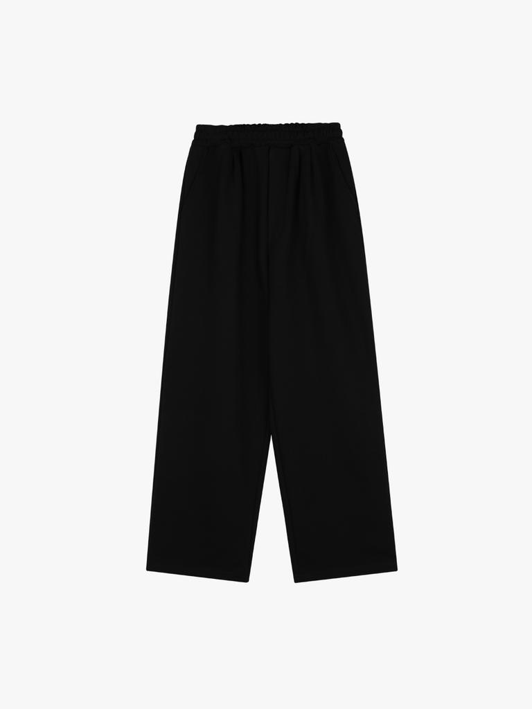 ESN Double-Pleat Wide Sweatpants Black